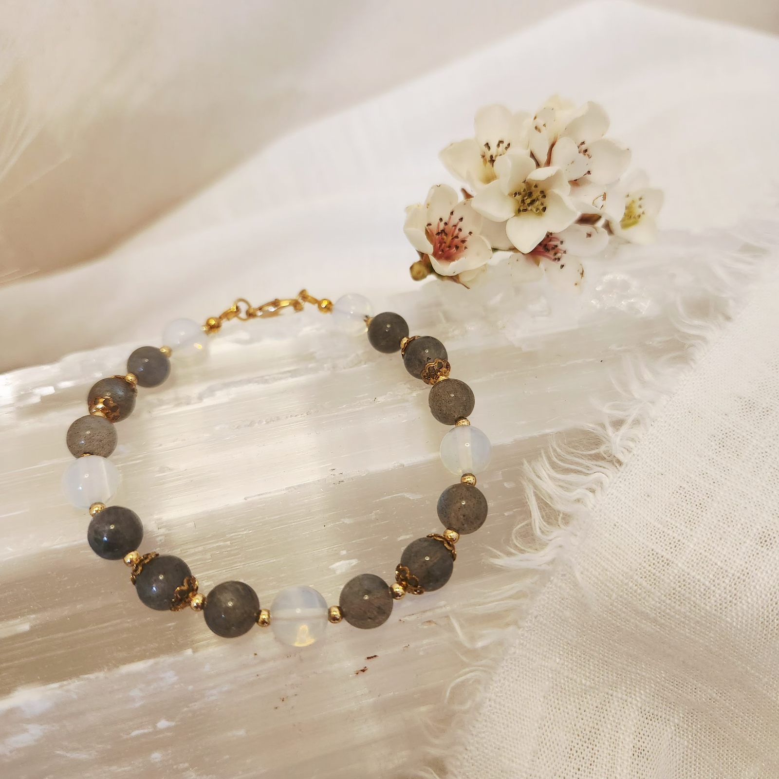 Labradorite and Opalite bracelet